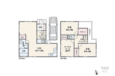 間取り：間取りは延床面積83.97平米の2SLDK。