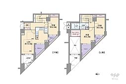 パレロワイヤル塚口 3LDKの間取図画像