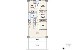 ローレルハイツ武庫之荘 3SLDKの間取図画像