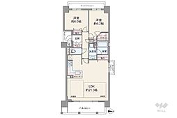 ワコーレ塚口ザ・レジデンス 2LDKの間取図画像