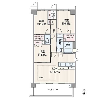3LDK 間取り