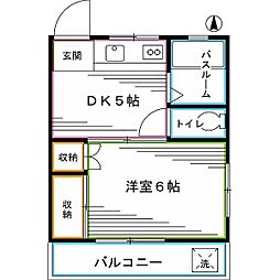 JR中央本線 阿佐ケ谷駅 徒歩7分の賃貸アパート 1階1DKの間取り