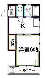 JR総武線 西荻窪駅 徒歩10分の賃貸アパート 1階1Kの間取り