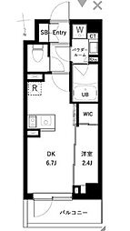 京王線 八幡山駅 徒歩11分の賃貸マンション 3階1DKの間取り