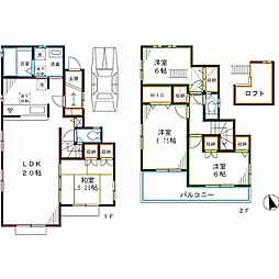 JR中央本線 荻窪駅 徒歩15分の賃貸一戸建て 4LDKの間取り