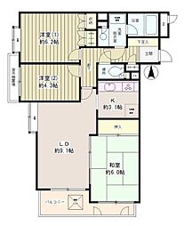 京王井の頭線 西永福駅 徒歩4分の賃貸マンション 3階3LDKの間取り