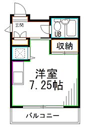 JR総武線 阿佐ケ谷駅 徒歩3分の賃貸マンション 3階ワンルームの間取り