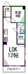 西武新宿線 井荻駅 徒歩7分の賃貸マンション 4階1LDKの間取り