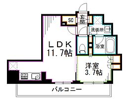 JR総武線 阿佐ケ谷駅 徒歩5分の賃貸マンション 4階1LDKの間取り