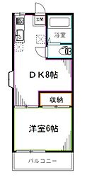 JR中央本線 荻窪駅 徒歩8分の賃貸アパート 1階1DKの間取り