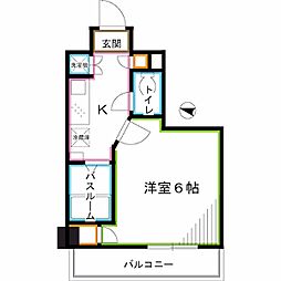 パークウェル荻窪 1Kの間取図画像