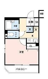 Loire井荻駅前 1Kの間取図画像