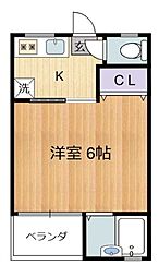 コーポ上石神井 1Kの間取図画像