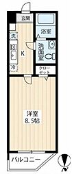 アンベリール吉祥寺EAST 1Kの間取図画像