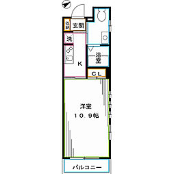 プロスペクト荻窪 1Kの間取図画像