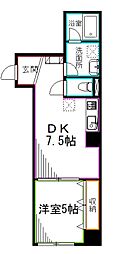 リベール荻窪 1DKの間取図画像