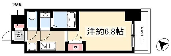 プレサンスNAGOYA覚王山 ｜愛知県名古屋市千種区田代本通1丁目(賃貸マンション1K・3階・22.80㎡)の写真 その2