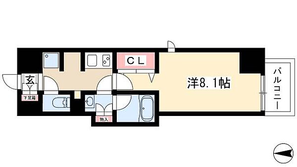 スリーアイランドタワー千種 ｜愛知県名古屋市千種区内山1丁目(賃貸マンション1K・3階・28.46㎡)の写真 その2