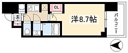 La Douceur本郷 9階1Kの間取り