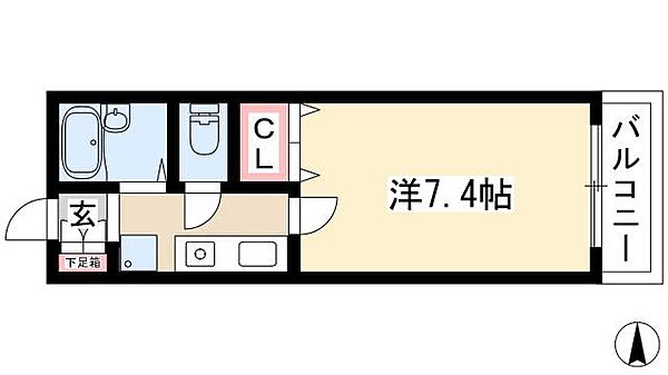 シティライフ覚王山 ｜愛知県名古屋市千種区堀割町2丁目(賃貸マンション1K・2階・22.50㎡)の写真 その2