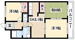 ノダグランデ 3DKの間取図画像