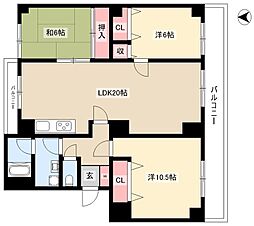 パークウエスト貴船A棟 2階