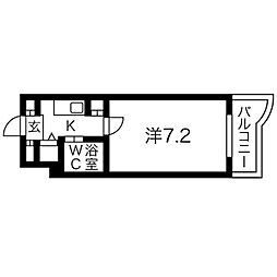 ファーストスプリング 1Kの間取図画像