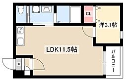 MORIYAMA　HILLS 2階1LDKの間取り