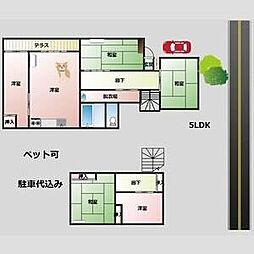 千種区戸建 1階5LDKの間取り