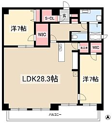 プルミエ　イムーブル 9階2LDKの間取り