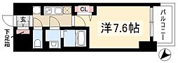 プレサンス新栄リベラ 7階1Kの間取り