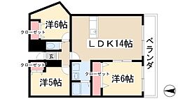 スカイライフ新宿 3LDKの間取図画像