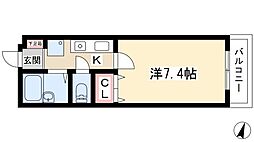 シティライフ覚王山 1階1Kの間取り