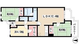 ソフィア覚王山 4階3LDKの間取り