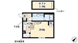 REX新栄 3階1Kの間取り