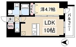 プレサンス広小路通今池 6階1LDKの間取り