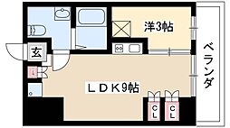 MTビルディング 6階1LDKの間取り