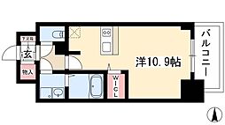 プレサンス池下トレス 8階1Kの間取り