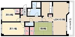 エスペランサ2 3LDKの間取図画像
