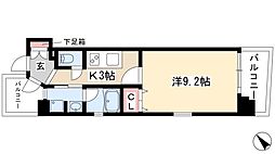 千種アヴァンギャルドプレイス 1Kの間取図画像