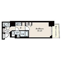 CRESTTAPP新栄 1Kの間取図画像