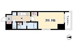 ELSTANZA徳川 1Kの間取図画像