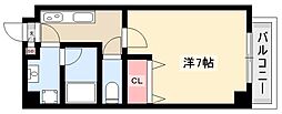 プロシード吹上 1Kの間取図画像