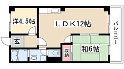 柴昭ハイツ 2LDKの間取図画像
