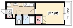 オーパス自由ヶ丘 1Kの間取図画像