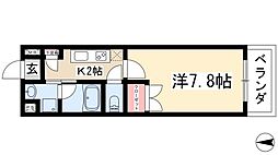 タウンライフ朝日が丘 1Kの間取図画像