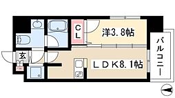 カレント茶屋が坂 1LDKの間取図画像