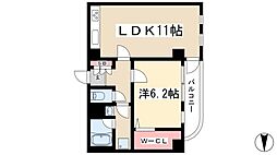 藤陽ビル 1LDKの間取図画像