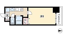 グレイス新栄 1Kの間取図画像