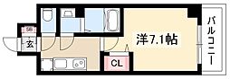 名古屋市千種区内山2丁目マンション 1Kの間取図画像